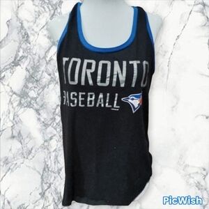 Toronto Blue Jays Black Tank with Contrasting Blue Trim